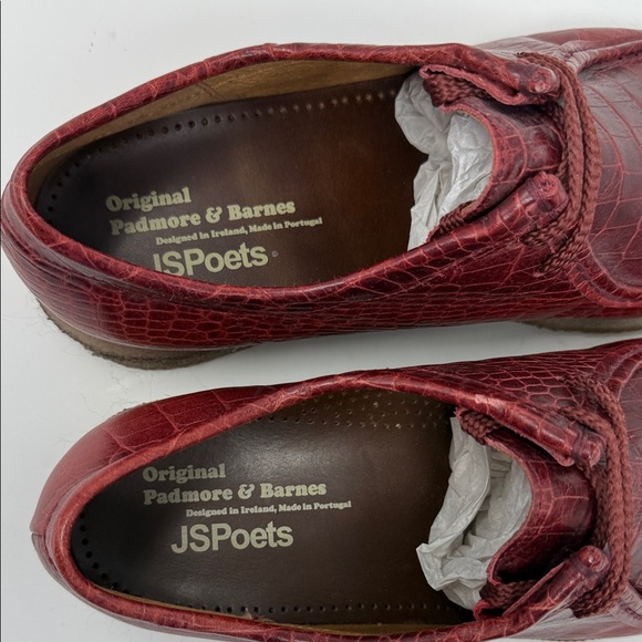 Padmore & Barnes Burgundy JSPoets Made in Portugal Men’s Size 11  Never Worn - Picture 6 of 7